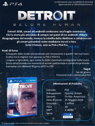 GIOCO PS4 DETROIT: BECOME HUMAN